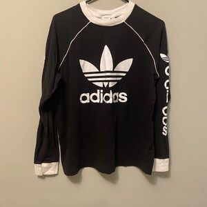 Adidas Kids Black Long Sleeve Shirt